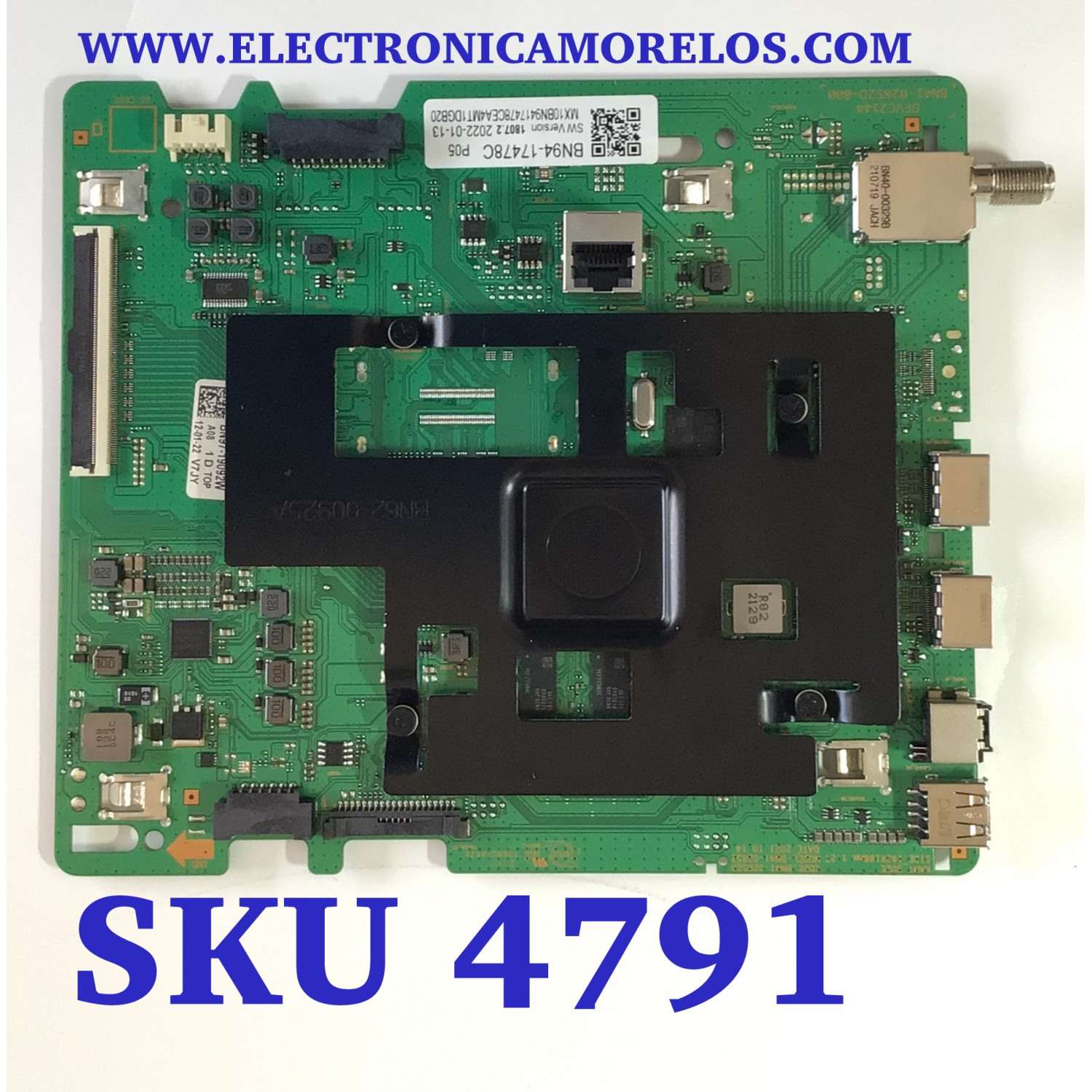 MAIN PARA TV SAMSUNG 4K UHD HDR SMART TV / NUMERO DE PARTE BN94-17478C / BN41-02852D / BN41-02852E / BN97-17445G / BN97-19092W / BN9417478C / PANEL CY-BT065HGEV7H / DISPLAY HV650QUB-F9C / MODELO UN65TU7000FXZA BB14